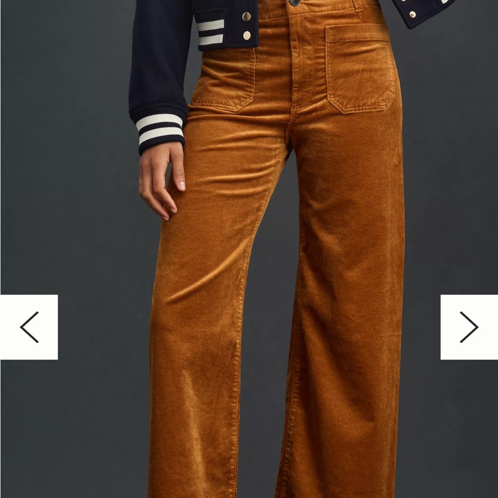 NWT The Colette Anthropologie (Maeve) Corduroy Crop Wide Leg Jeans